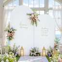 White Arch Backdrop Cover Set of 2 Wedding Arch Covers Stretchy Backdrop Decorations Baby Shower Bridal Shower Photo Birthday Party White Arch Stand Cover 7.2 and 6ft Spandex
