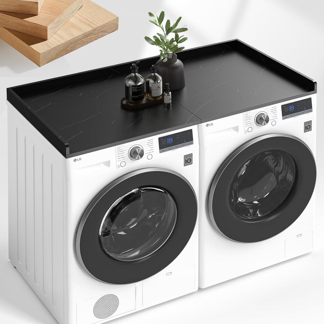 Washer Dryer Countertop, Laundry Over Washing Top Protector, Foldable with Non-Slip Mat for Organization, 27.5" x 54"