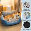 Medium Dog Bed, Orthopedic Bolster Sofa with Soft Plush Cushion, Machine Washable Non-Slip Bottom for Joint Pain Relief, 30"x24"x13" All Season Comfort for Dogs Up to 33 lbs