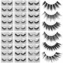 MAGEFY 30 Pairs 6 Styles Faux Mink Eyelashes, 16mm-20mm Lashes Natural Look to Dramatic False Eyelashes, Handmade Reusable Fake Eyelashes with Portable Boxes