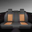 GXT Bench Seat Cover, Premium Faux Leather Bench Seat Covers for Trucks - Universal Fit for Most Sedans SUV Pick-up Truck, Durable for Long Lasting Protection,(Earth Yellow and Grey)