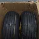 AR-PRO (2-Pack) 13x5.00-6 Tubeless Tire and Wheel Assembly, 5"-7.5" Centered Hub, 5/8" Bearings, Replacement Zero-Turn Riding Lawn Mower Tire, 4-Ply Straight Rib Tread