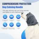 Dog Calming Hoodie, Reducing Noise Wrap, Dog Ear Muffs Noise Protection (M-Head Circle(13.7"~18.9"), Dark Grey)