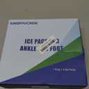 KingPavonini Ankle Foot Ice Pack Wrap for Sprained Ankle and Surgery Recovery, Reusable Gel Ice Packs for Feet Injuries, Plantar Fasciitis, Achilles Tendonitis, Standard Size(1 Wrap+4 Gel Packs)
