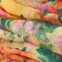 Women Floral Mini Dress Y2K Coquette Summer Smocked Chest Ruffle Spaghetti Strap Babydoll Short Dress Cottagecore Clothes (L)