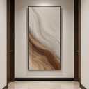 Large Framed Neutral Abstract Wall Art, Vertical Modern Canvas Prints Paintings Artwork for Walls, Beige and Earth Tone Minimalist Pictures Wall Decor for Hallway Bedroom Living Room Dining, Size: 60"L x 30"W