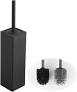 BVL Toilet Brush and Holder Set Black Freestanding for Bathroom