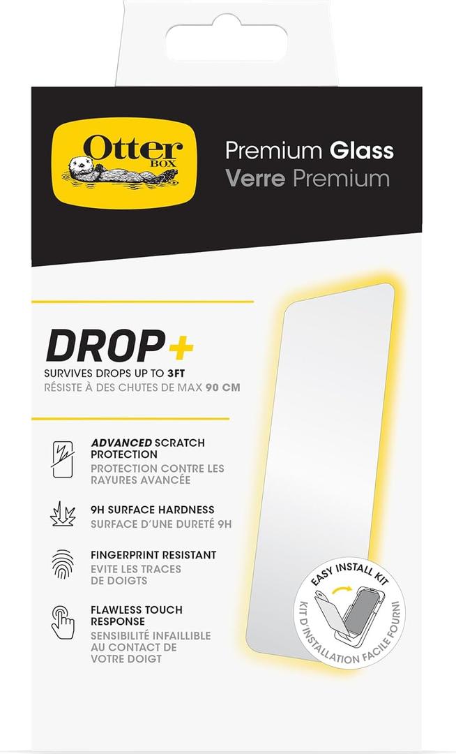 OtterBox iPhone 15 Pro (Only) Premium Glass, Scratch Protection, Flawless Touch Response, Fingerprint Resistant, Easy Installation