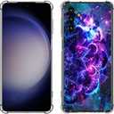 Galaxy A35 5G Case,Purple Mandala Galaxy Sky Drop Protection Shockproof Case TPU Full Body Protective Scratch-Resistant Cover for Samsung Galaxy A35 5G