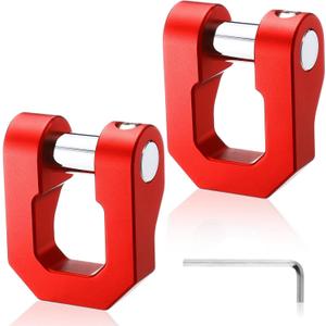 Blulu 2 Pack 3/4 Inch D Ring Shackle, 68, 000 Lbs Break Strength with 7/8 Inch Pin, Tow Shackle for Tow Strap, Winch, Off-Road Vehicle Recovery, Aluminum