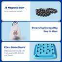 Magnet Game, Board Game for Kids 8-12, Magnetic Games for Kids and Adults Family Game Night, Gift for Kids, Teen, Adult, 2-4 Players (Blue)