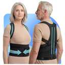 New for 2026 Posture Corrector for Seniors Women & Men, Advanced Full Back Brace Support for Upper & Lower Back, Spine & Neck Alignment, Reinforced Wide Dual-Layer Waist Support Belt with Shoulder Straightener and Back-Opening Support, Breathable for Daily Wear, Walking & Long Sitting