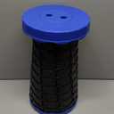 Upgraded Foldable Stool Thickened, Portable Collapsible Stool Retractable Stool for Fishing, Hiking Tours, BBQ, Parties, Outdoor Activities (Blue, 1pack)