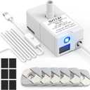 Cat Water Fountain Pump for 50oz, 95oz Fountain, Ultra Quiet, USB Cable, LED Light and 6 Pack Pet Fountain Filters