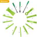 GOOACC 40Pcs Trim Removal Tool,Auto Terminal Removal Key Tool,Auto Clip Pliers Stereo Removal Tools,Car Upholstery Repair Removal Kit,Precision Hook and Pick Set,Wiring Threader,Car Film Scrape-Green
