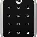 Yale | LiftMaster Smart Lock with Touchscreen Deadbolt- Works with myQ App & Key by Amazon in-Garage Delivery when paired with Smart Garage Hub (sold separately), Satin Nickel