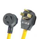 CAMPELIFY Dryer Adapter 4 Prong to 3 Prong 30 Amp 250V NEMA 14-30P to 10-30R Plug Converter,12-Inch STW Cord for Old 3-Prong Dryer to New 4-Prong Outlet