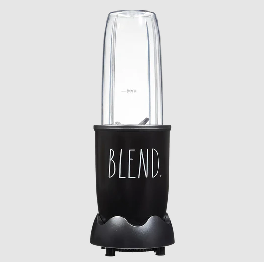 Rae Dunn Personal Blender 600W | 24oz Capacity | BPA-Free Jar | Crushes Ice | Leak-Proof | Anti-Slip Feet | Dishwasher Safe, Black