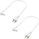 2-Pack - Extra Short Power Cords Compatible with Sonos Era 100 and Era 300 Speakers (White - 19.5 Inches)