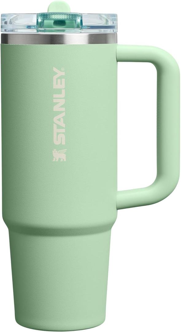 STANLEY Quencher ProTour Flip Straw Tumbler with Leakproof Lid | Built-In Straw & Handle | Cupholder Compatible for Travel | Insulated Stainless Steel Cup | BPA-Free (30 Ounces, Pistachio)