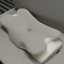 Cervical Neck Pillow for Pain Relief Sleeping, Cooling Ergonomic Contour Side Sleeper Pillow for Neck Support, Odorless Soft Memory Foam Orthopedic Bed Rest Pillow for Back Stomach Sleeper, Grey