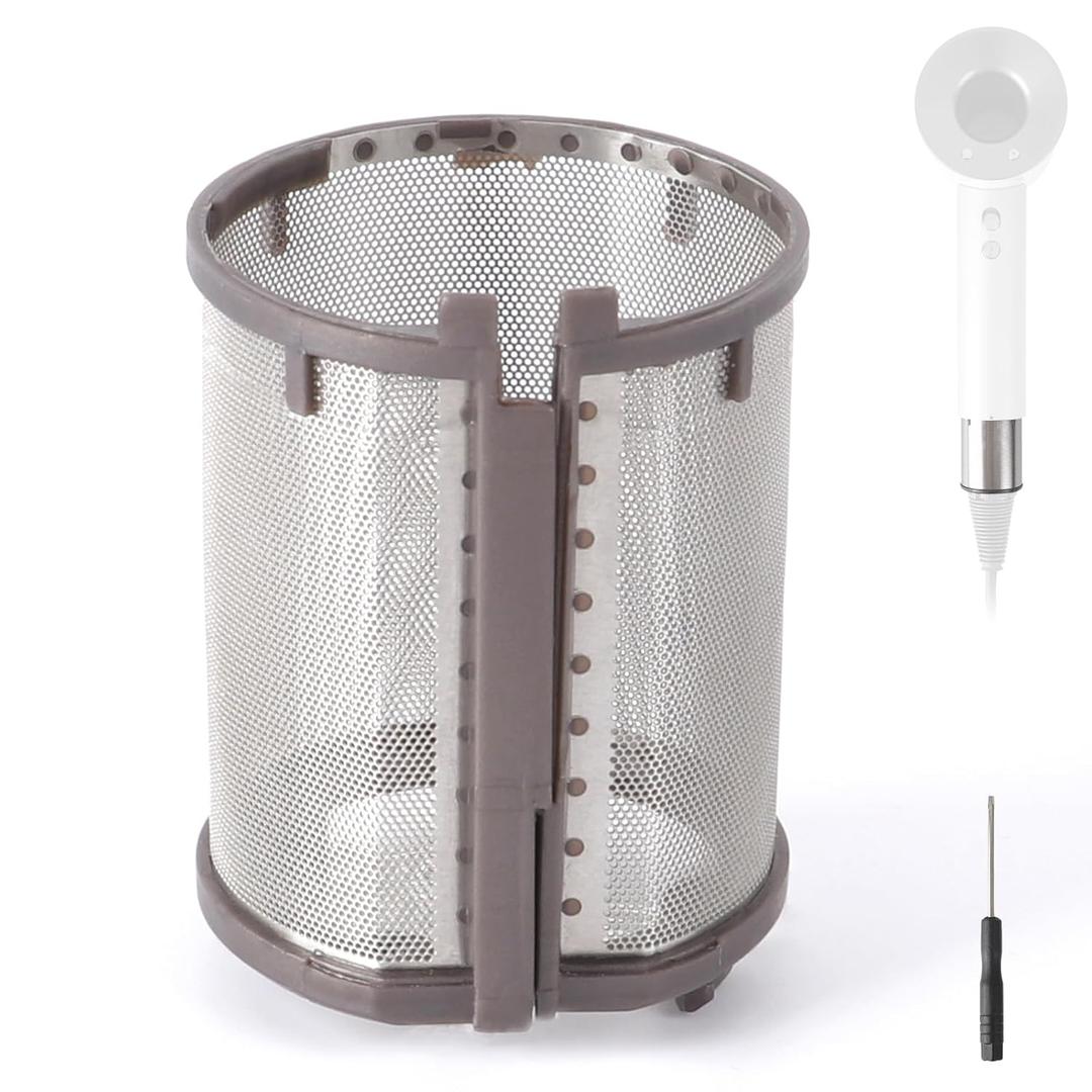 Inner Filter Mesh Compatible with Dyson Supersonic Hair Dryer HD01 HD03 HD08 Models, Metal Build-in Net Mesh Strainer Cover Attachments Part