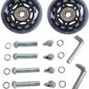 LOTOWELZON 2pcs Luggage Suitcase Replacement Wheels, 50/64/70/75/84/90mm Rubber Inline Roller Skate Wheels with 8mm(0.31") ABEC-7 608ZZ Bearings Repair Kits