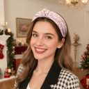 CHLINS 4 Pack Women's Fashion Headbands - Non-Slip Knotted Wide Headbands with Pearl Accents for Yoga, Workout, Daily Styling & Gifts (Multi-Color Set)