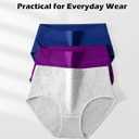 ASIMOON Womens Cotton Underwear High Waisted Postpartum Panties Soft Breathable Full Coverage Ladies Briefs Multipack, Large