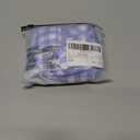 Verdusa Women's 2 Piece Plaid Layered Ruffle Swimsuit Tie Back Thong Bikini Set Blue and White, Medium