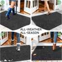 100pointONE Front Door Mat, Heavy Duty Indoor Outdoor Doormat for Entryway, 96" x 48" Low Profile Outdoor Mats for Home Entrance, Stain and Fade Resistant Welcome Mat for High Traffic Area, Black