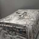 Washable Area Rug 9'x12' Beige Blue Boho Chic Medallion Distressed Design Non-Shedding Easy Care Ideal for High Traffic Areas in Living Room Bedroom Office Coffee Table Large Carpet