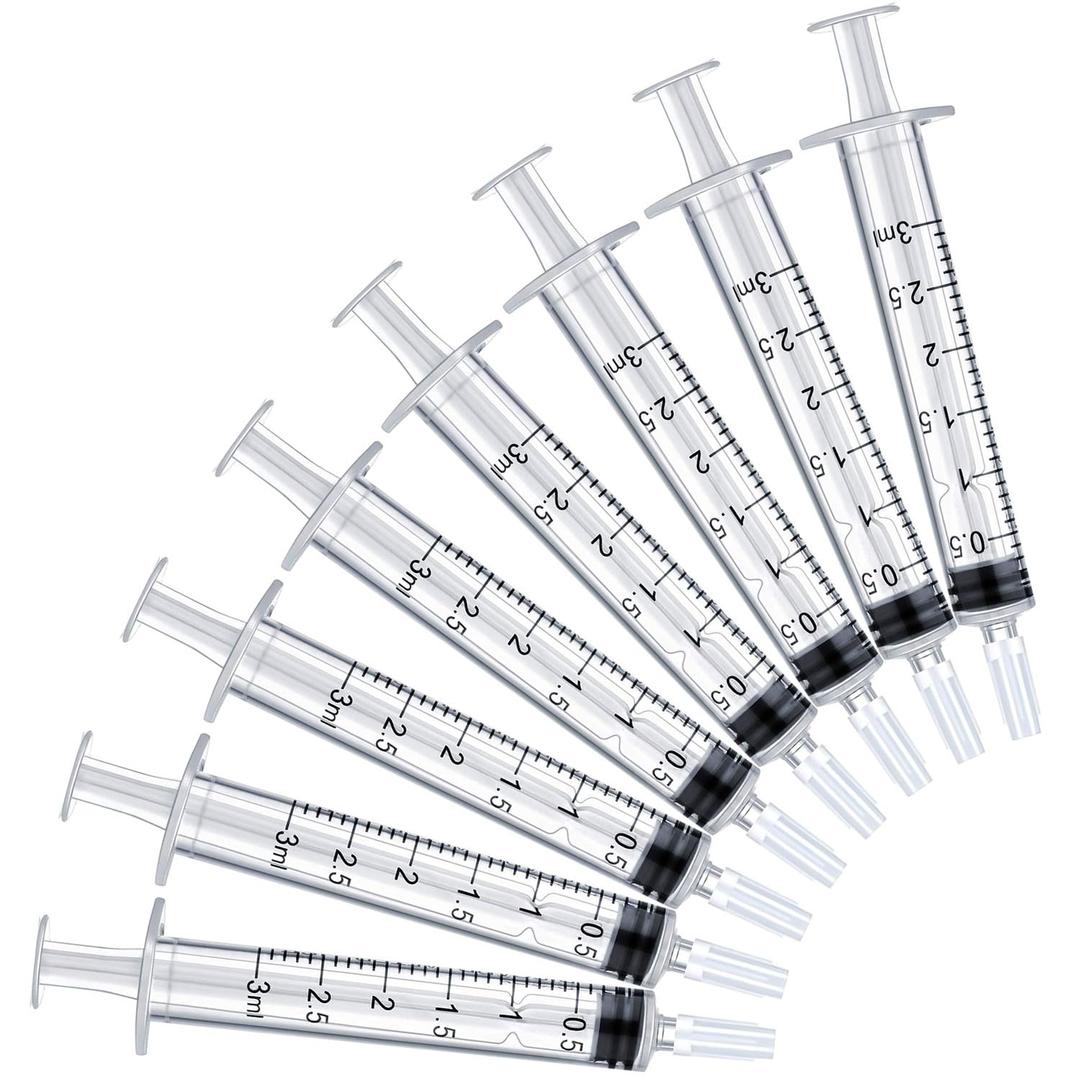 3ml Syringe Without Needle, Syringe for Liquid, Scientific Labs, Measurement, Disposable Individual Package, Pack of 30