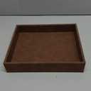 SITHON Valet Tray Desk Organizer, PU Leather Catchall Bedside Vanity Tray Nightstand Caddy Coin Box Key Jewelry Storage Organizer, Brown