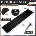 Dunzy 8 x 36 Inches Metal Kick Plate for Bottom of Door Aluminum Kick Plates with Screws for Wood Metal Door Interior/Exterior Anti Scratch Protection(Black,2 Piece)
