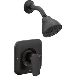 Moen T2812EPBL Rizon Eco-Performance Posi-Temp Shower Trim, Valve Required, 1.75 GPM Flow Rate, Matte Black