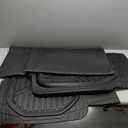 Amazon Basics 4-Piece Heavy Duty PVC Floor Mats with Cargo Liner and Rear, Waterproof Trim To Fit Car Mats, Black