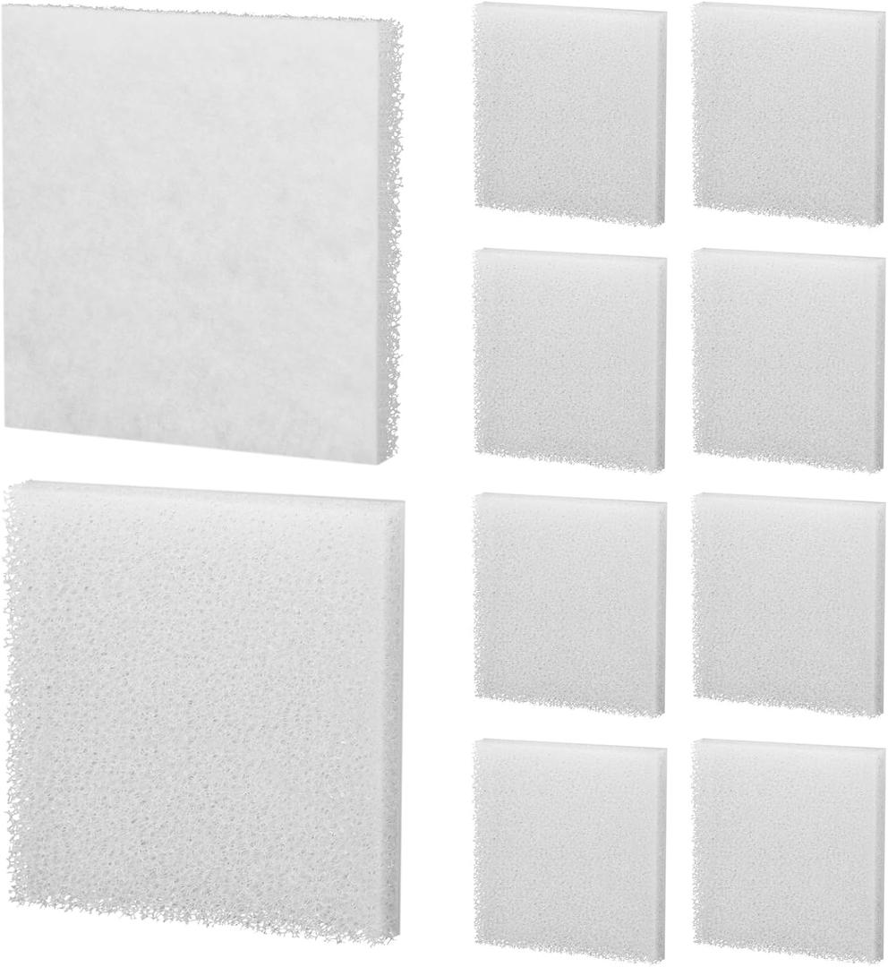 Magluv C3 Poly Foam Pad Fit for Fluval C3 Power Filter White Filter Foam Aquarium Filter Pad Media Replacement, 10-Pack (C3)