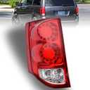 Nakuuly Tail Light Compatible With 2011-2020 Dodge Grand Caravan Left Driver Side LED Taillight Rear Lamp Brake Signal Assembly with Bulb # 5182535AF CH2800199