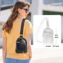 INICAT RFID Blocking Sling Bag, Anti Theft Crossbody Bag for Women, Travel Fanny Pack Style Purse, Vegan Leather