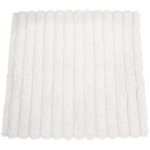 Zerodeko Plush Square Cushion Cover with Wide Edge Soft Throw Pillowcase for Couch and Sofa Invisible Zipper Closure Comfortable Decorative Pillow Case for Living and Bedroom White