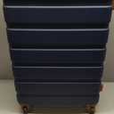 COOLIFE Expandable Suitcase PC ABS TSA Luggage 3 Piece Set Lock Spinner Carry on, Blue 