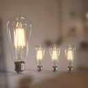 Jensense Edison Bulbs 6W E26 LED Bulb 60 Watt Equivalent, Vintage LED Light Bulbs CRI90+ ST19, Dimmable Clear Light Bulbs, 2700K Soft Warm White 4 Pack