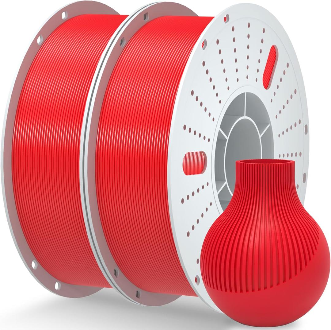 PINBALL PETG 3D Printer Filament 1.75mm High Precision Durable Moisture-Proof Strong Filament Mith Better Flow Dimensional Accuracy +/- 0.02mm Suitable for Most FDM 3D Printers 2 Kilograms Red