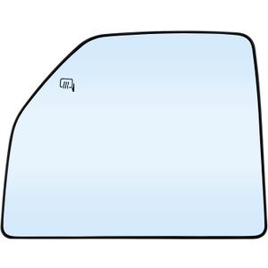 Ford F150 F250 F350 F450 F550 Super Duty Truck Left Side Heated Upper Mirror Glass Replacement - Convex Mirror with Rear Holder FL3Z17K707T