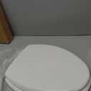 Mayfair Cassel Slow Close Toilet Seat, Easy Clean, Non Slip Premium Wood Seat, Easy Install, Made in USA, Elongated, White