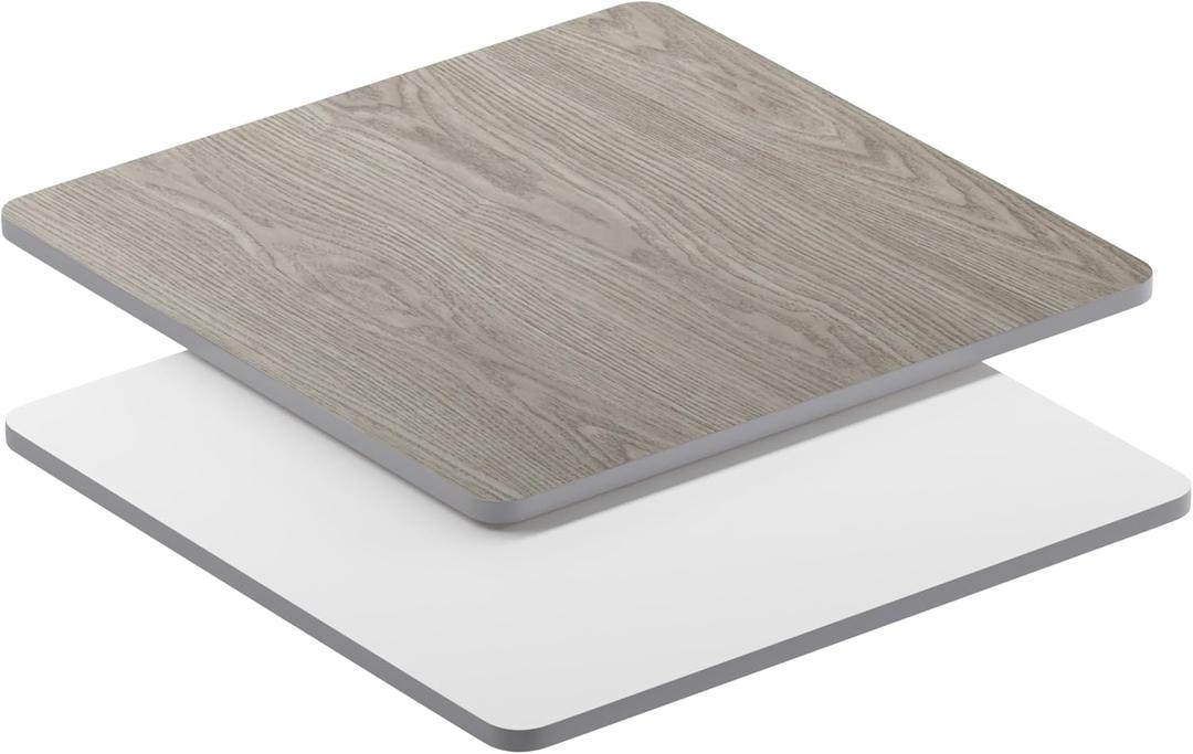 Flash Furniture Glenbrook 36" Square Table Top with White or Gray Reversible Laminate Top (Pack of 1)