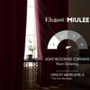 MIULEE Christmas Blackout Curtains 2 Panels, Room Darkening Thermal Insulated Drapes Solid Window Treatment Set Grommet Top Light Blocking Curtain for Living Room/Bedroom 52x84 inch,Wine Red