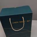 Linen Home 100% Cotton Percale Sheets Queen Size, White, Deep Pocket, 4 Pieces Set - 1 Flat, 1 Deep Pocket Fitted Sheet and 2 Pillowcases, Crisp Cool and Strong Bed Linen