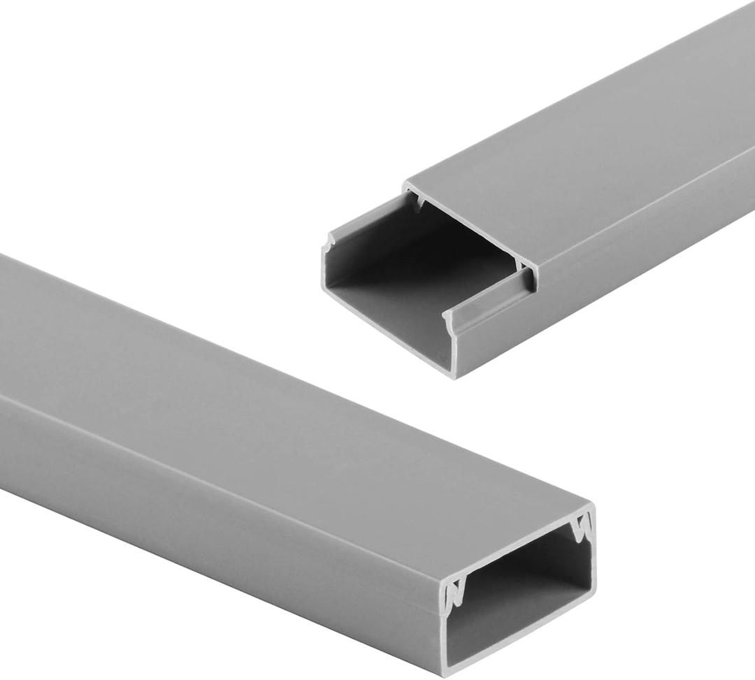 62.8in TV Cable Hider, Cable Management Wall for 4 Cords, Single Cable Raceway for Thick Extension Cord, Wall Concealer, 4* L15.7in *W1.2in *H0.59in, Gray